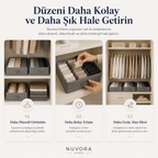 Premium Bölmeli Dolap ve Çekmece Düzenleyici Organizer (4’lü)